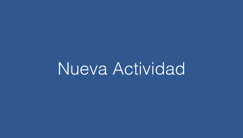Nueva Actividad Nueva Actividad