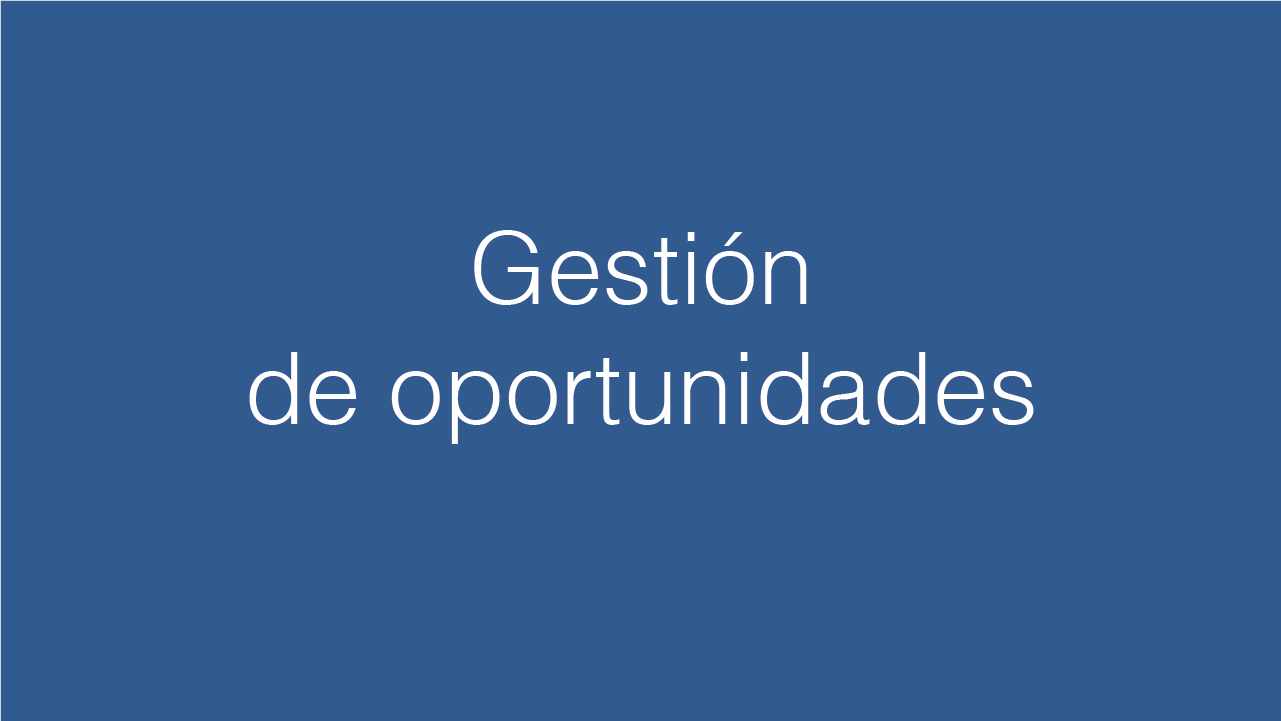 gestion de oportunidades
