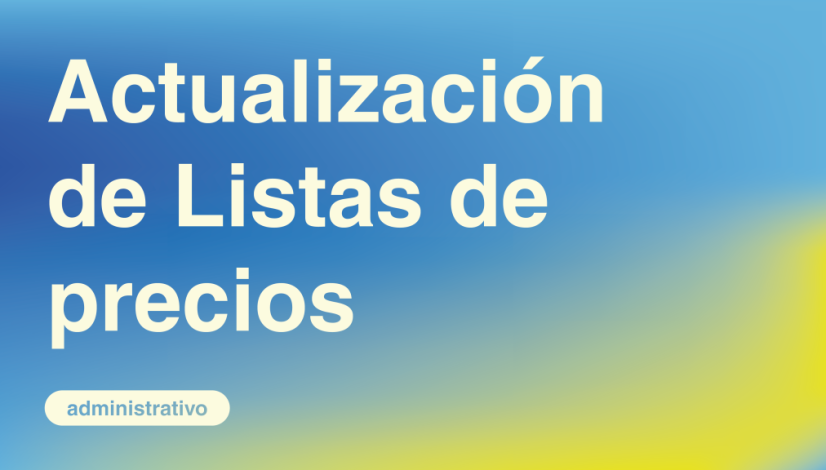 Actualización de Listas de precios