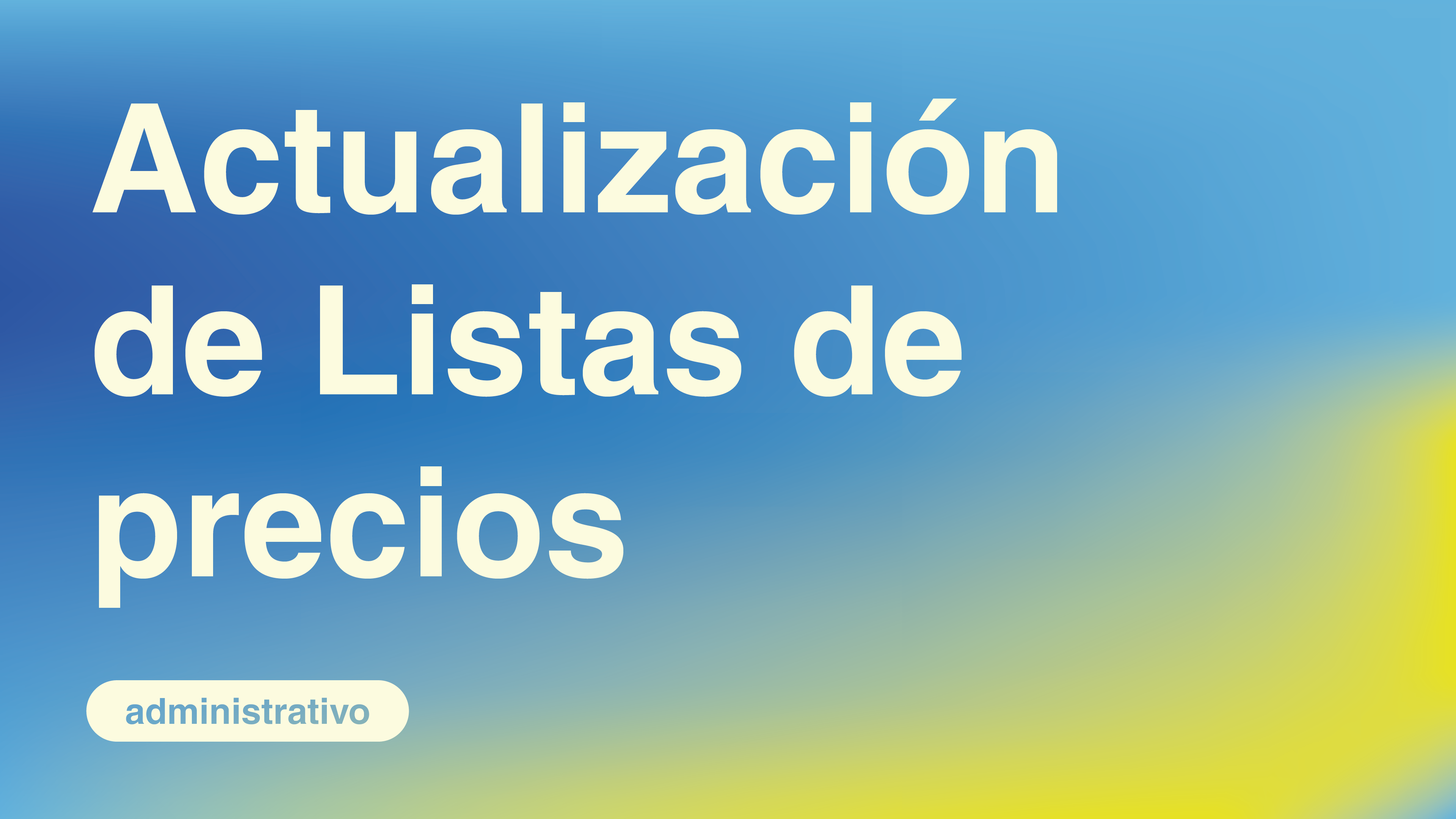 Actualización de Listas de precios