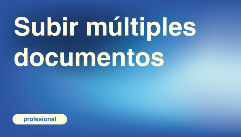 Subir múltiples documentos