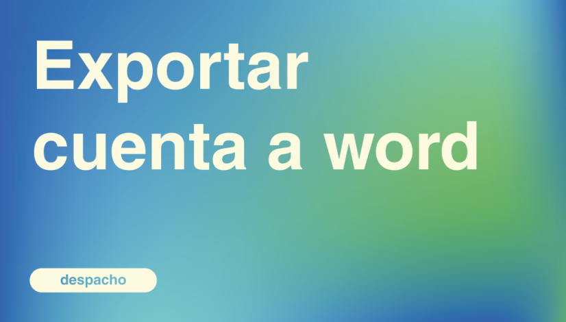 exportat cuenta a word