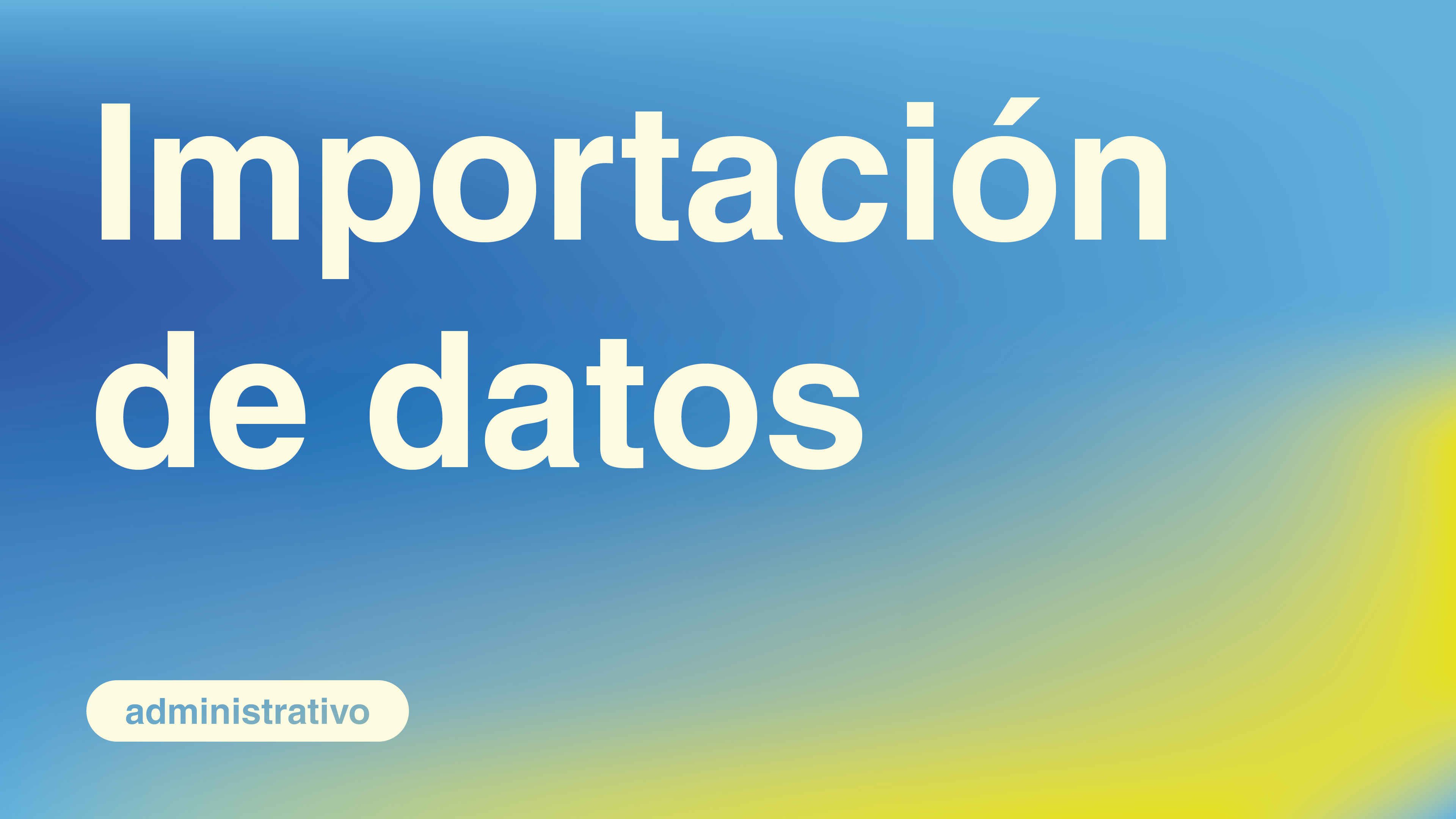 importacion de datos
