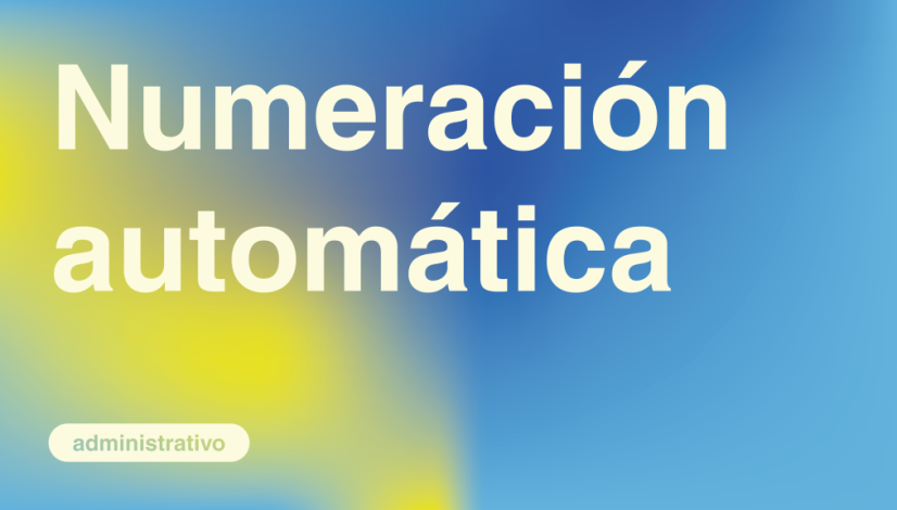 numeracion automatica